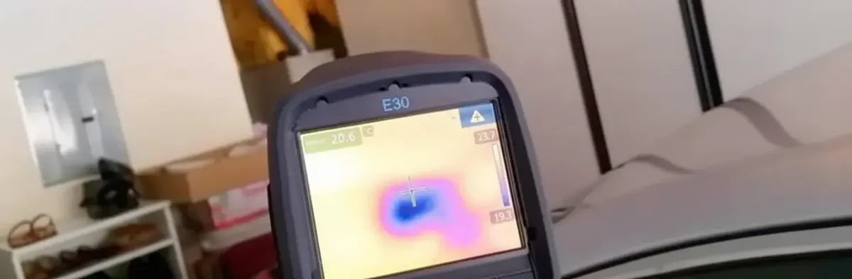 mold inspection using thermal imaging technology to detect moisture and hidden mold in a home in Tacoma, WA