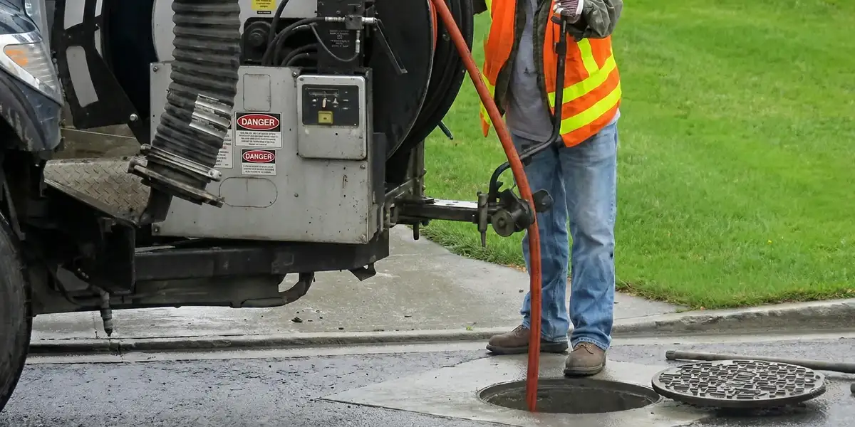 sewage clean up professionals using industrial equipment to remove contaminated wastewater in Tacoma, WA